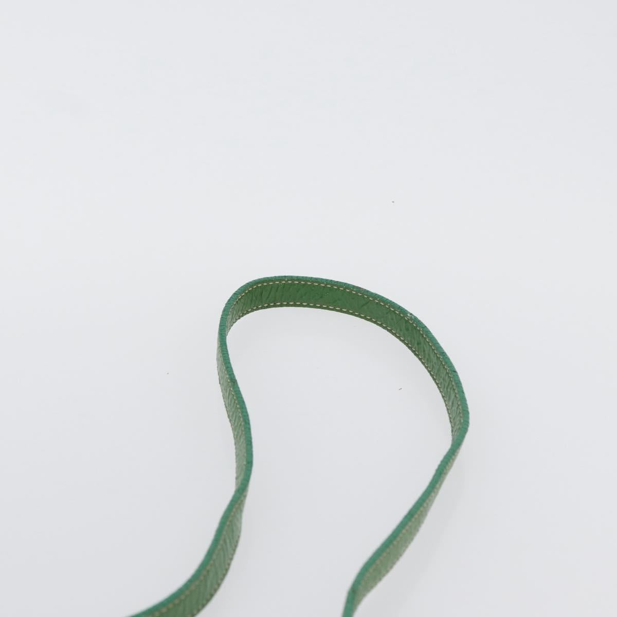 PRADA Shoulder Bag Nylon Green Gold Auth LNZ781