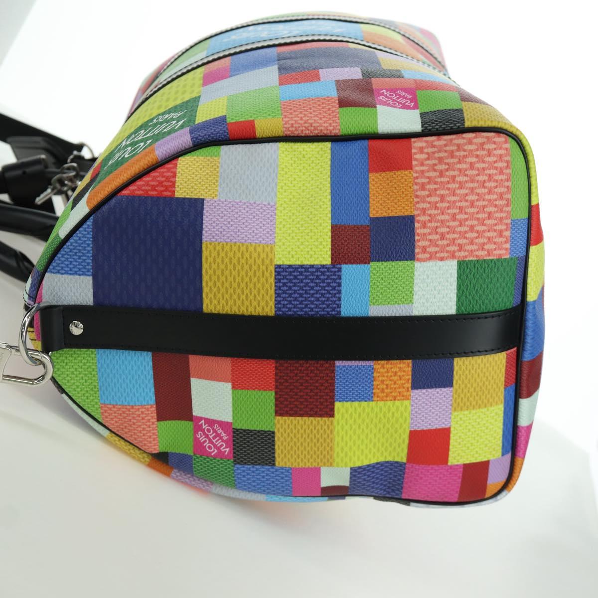 LOUIS VUITTON Damier Graffiti 3D Keepall Bandouliere 50 N50019 LV Auth LNZ783SM