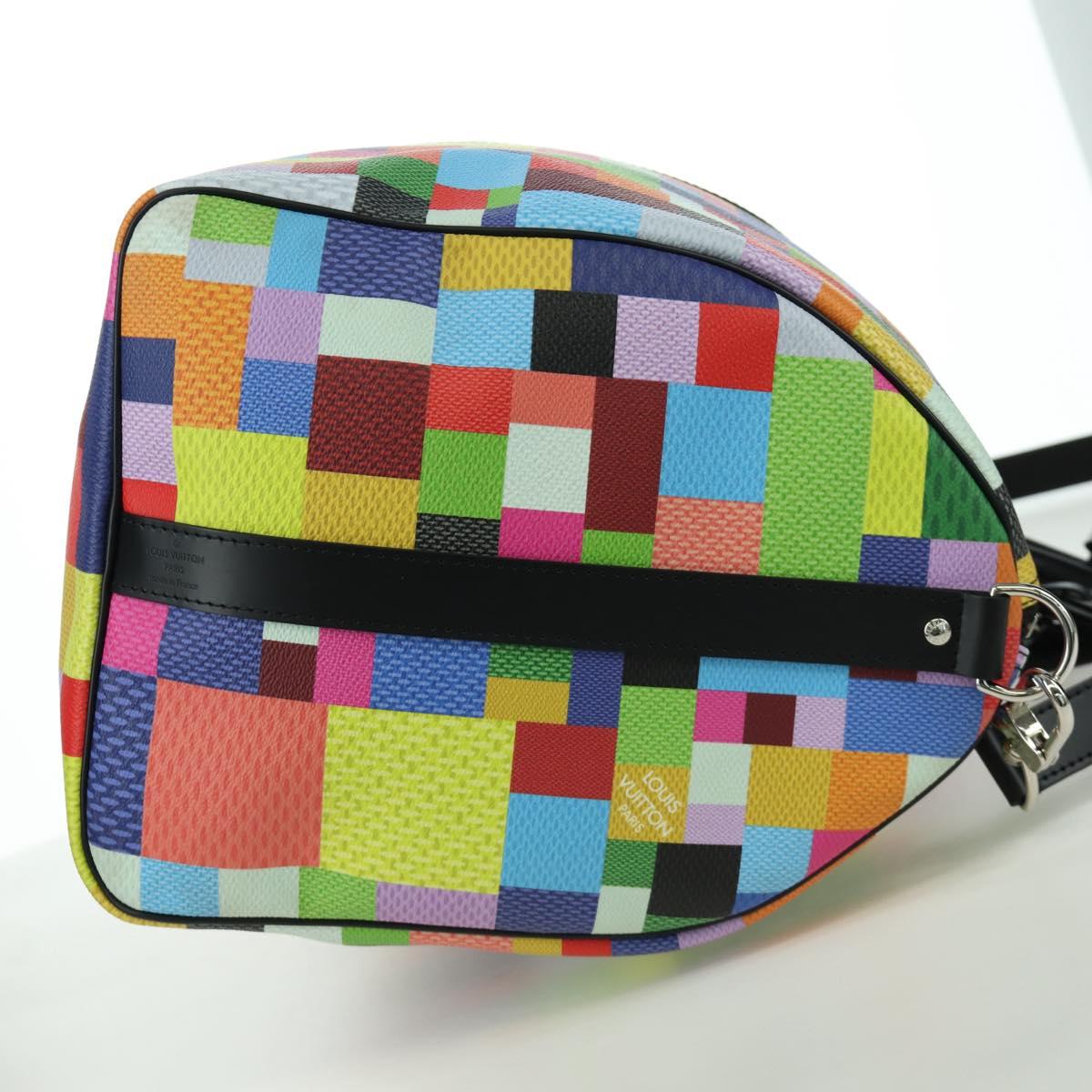 LOUIS VUITTON Damier Graffiti 3D Keepall Bandouliere 50 N50019 LV Auth LNZ783SM