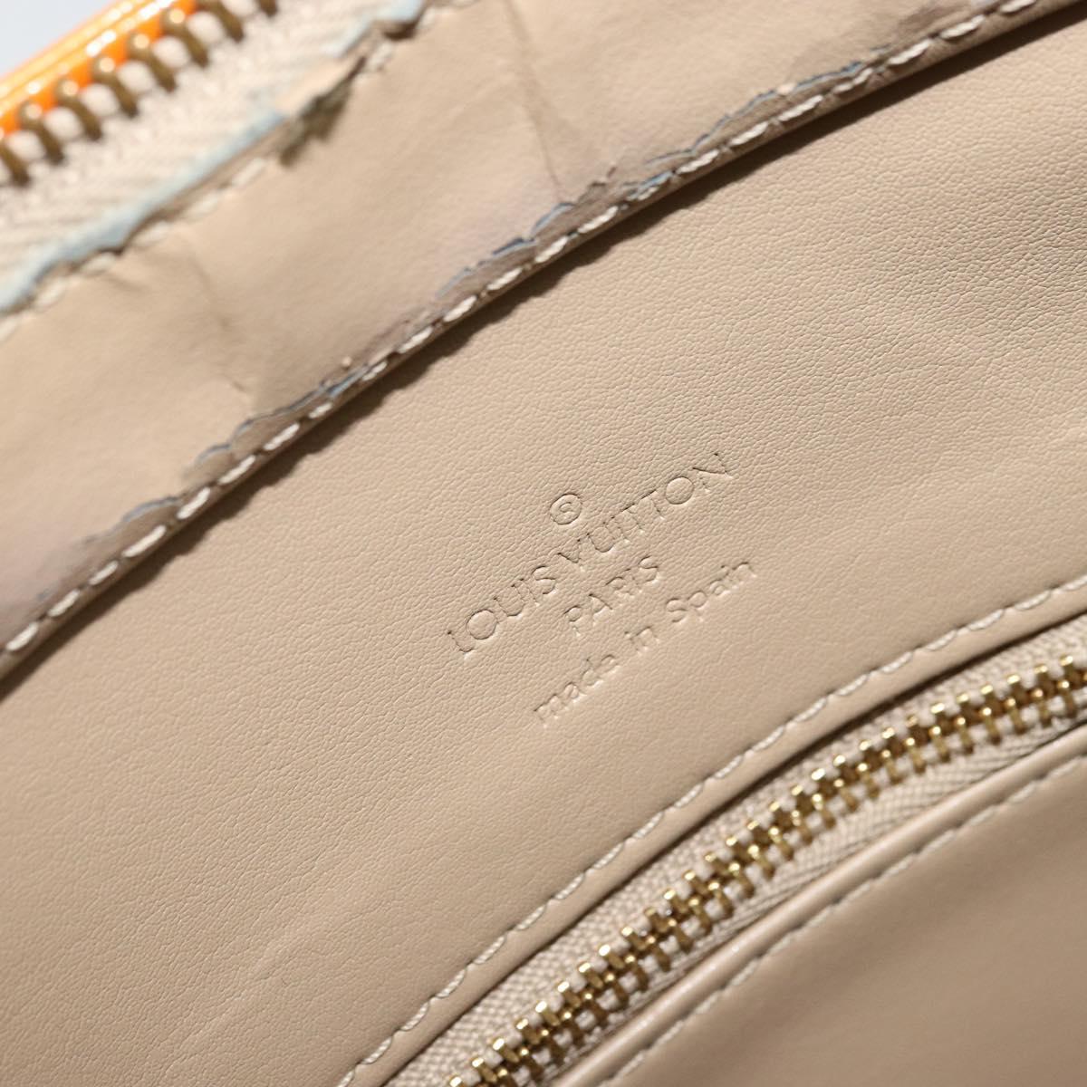 LOUIS VUITTON Monogram Vernis Houston Hand Bag Beige M91004 LV Auth LNZ785