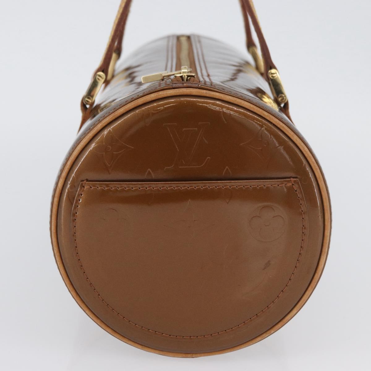 LOUIS VUITTON Monogram Vernis Bedford Hand Bag Bronze M91131 LV Auth LNZ786A