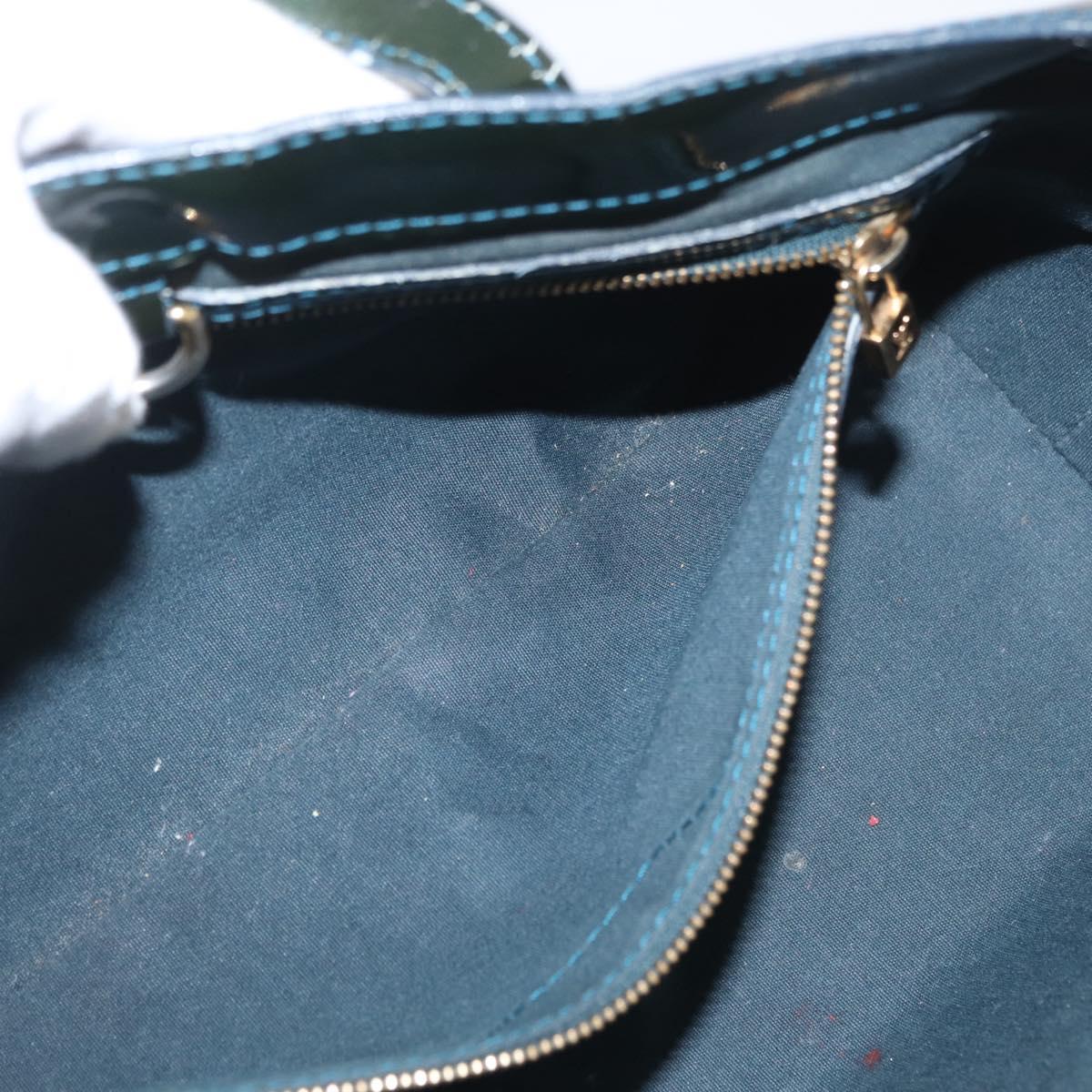 LOUIS VUITTON Monogram Vernis Wilshire PM Bag Blue Galatic M93646 LV Auth LNZ787