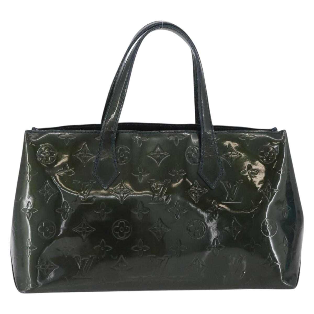 LOUIS VUITTON Monogram Vernis Wilshire PM Bag Blue Galatic M93646 LV Auth LNZ787