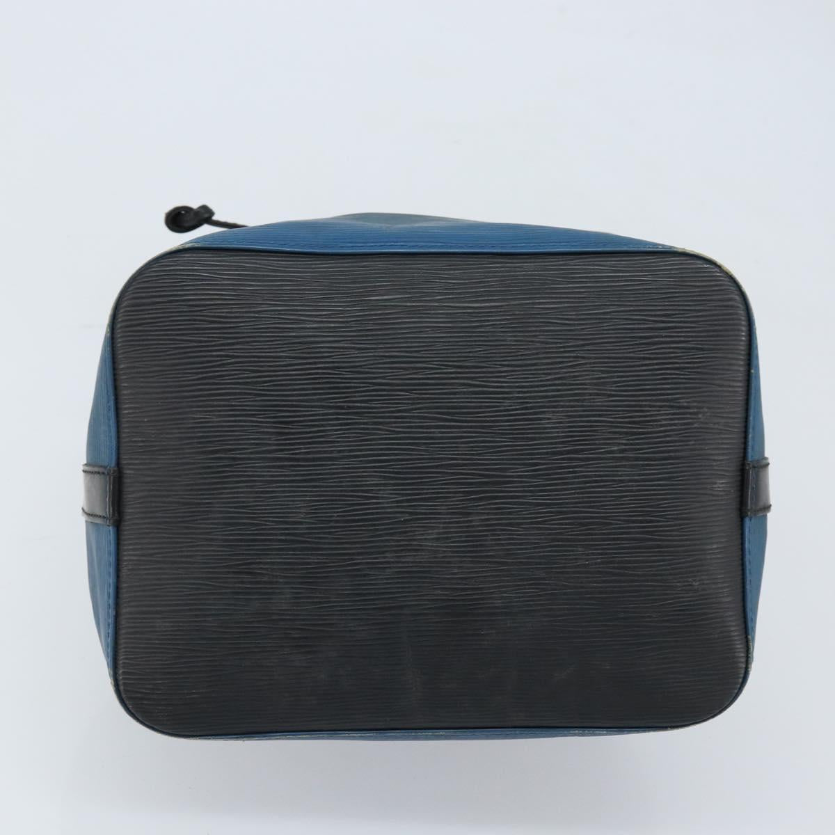 LOUIS VUITTON Epi Petit Noe Shoulder Bag Bicolor Black Blue M44152 Auth LNZ816