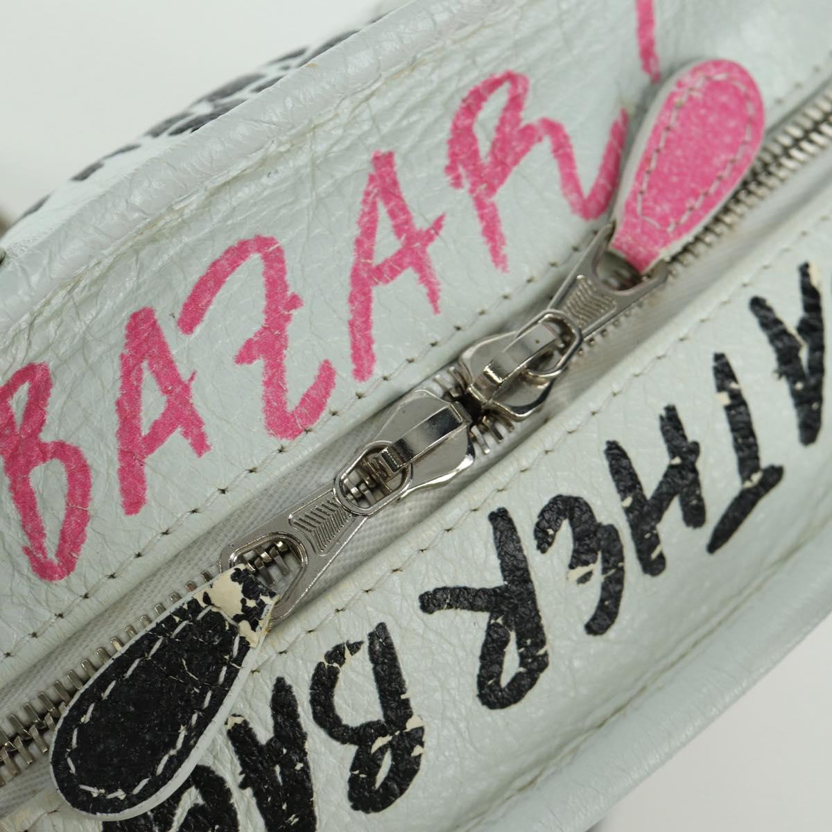 BALENCIAGA Graffiti Bazaar Shopper XXS Bag Leather 2way 513988 Auth LNZ819V