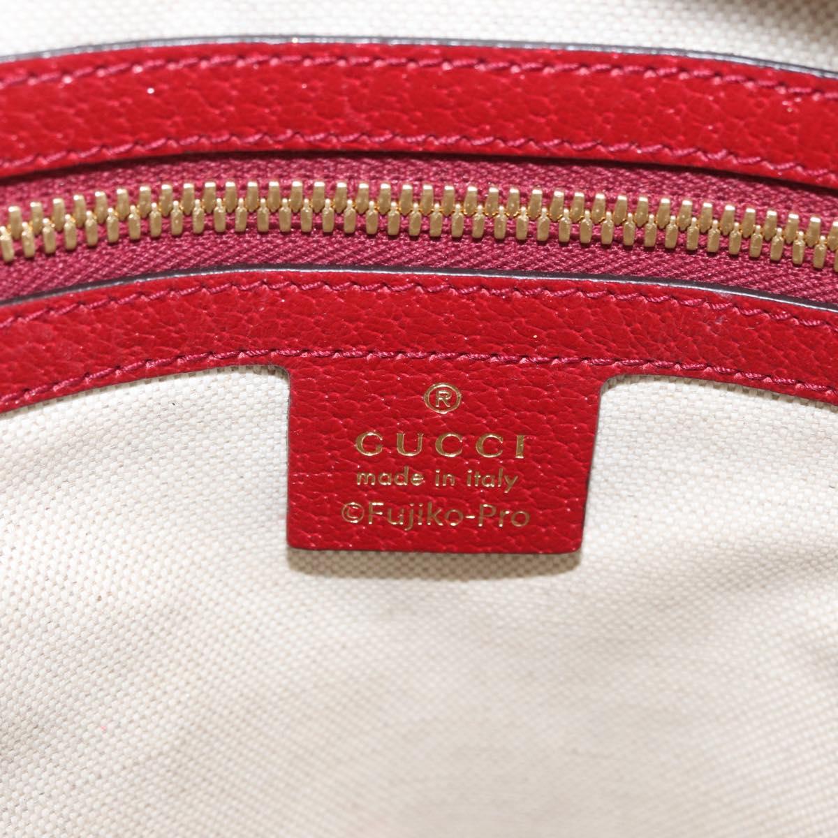GUCCI Micro GG Supreme Doraemon Backpack PVC Beige Gold 647816 Auth LNZ825SAM