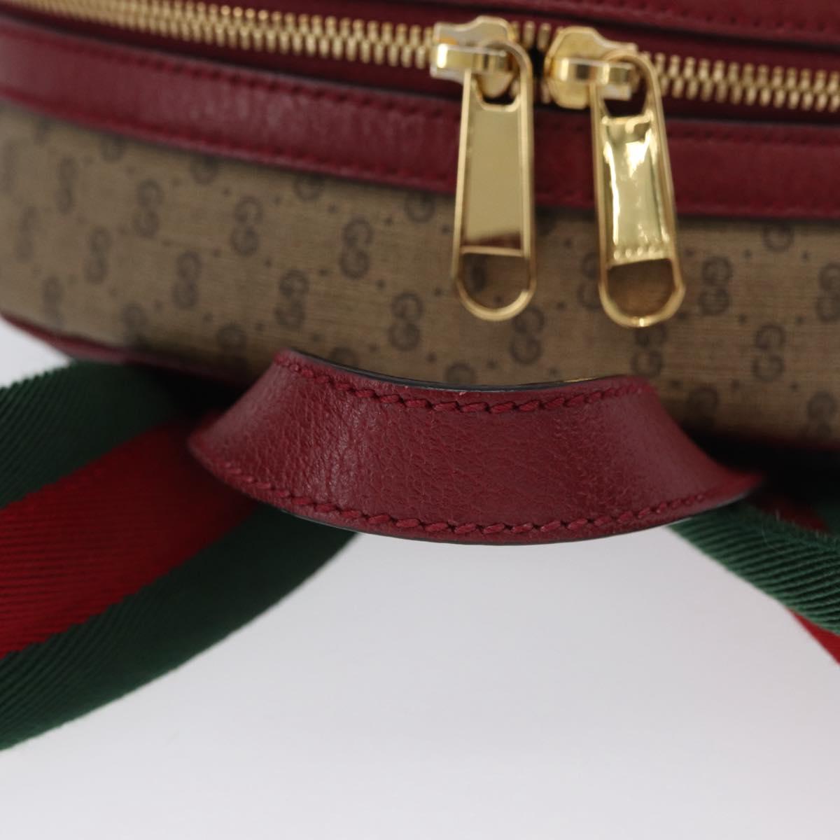 GUCCI Micro GG Supreme Doraemon Backpack PVC Beige Gold 647816 Auth LNZ825SAM