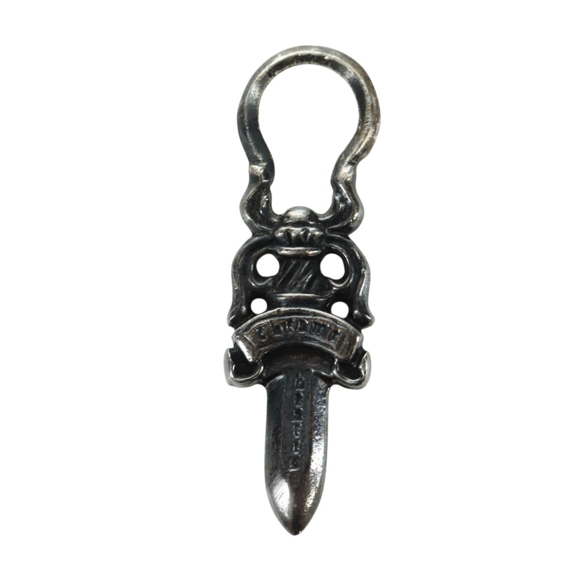 Chrome Hearts Dagger Pendant Top Ag925 Silver Auth LNZ831SAV