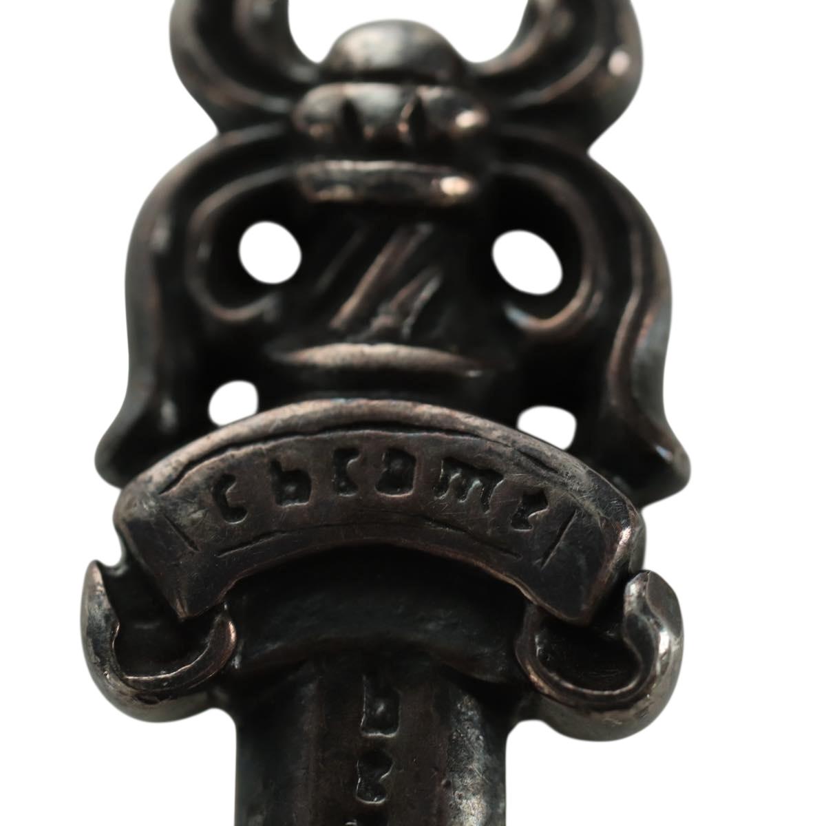 Chrome Hearts Dagger Charm Pendant Top Ag925 Silver Auth LNZ833SAV