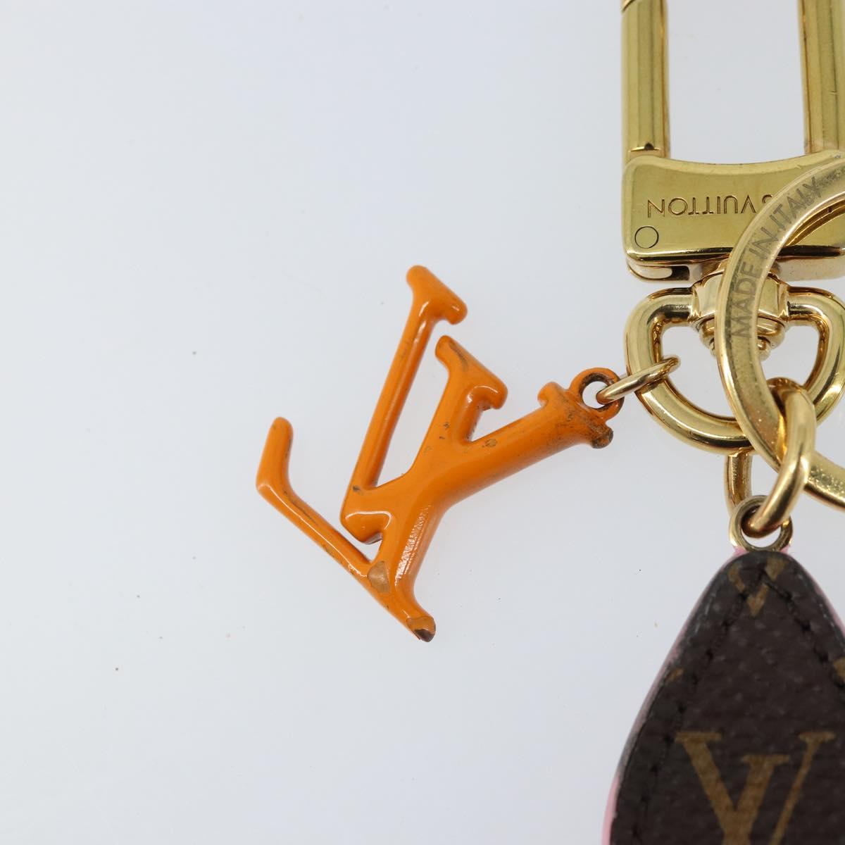 LOUIS VUITTON Monogram LV Pop Flower Bag Charm Pink M01963 Auth LNZ838A
