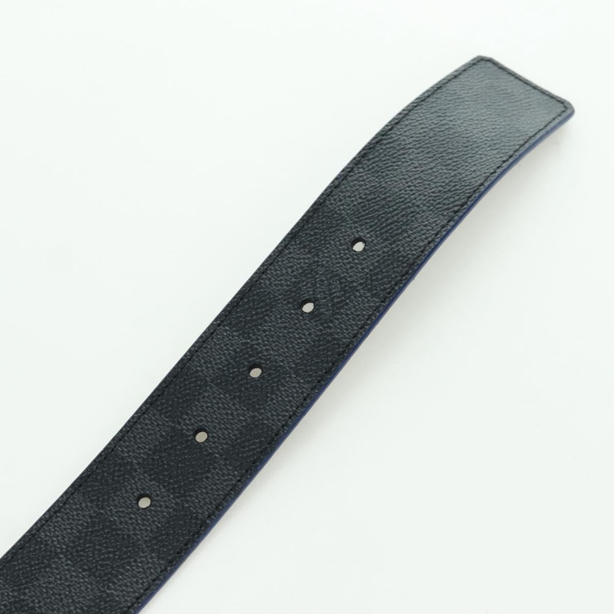 LOUIS VUITTON Damier Graphite Ceinture LV Printed Initials 40.2"" Auth LNZ847M