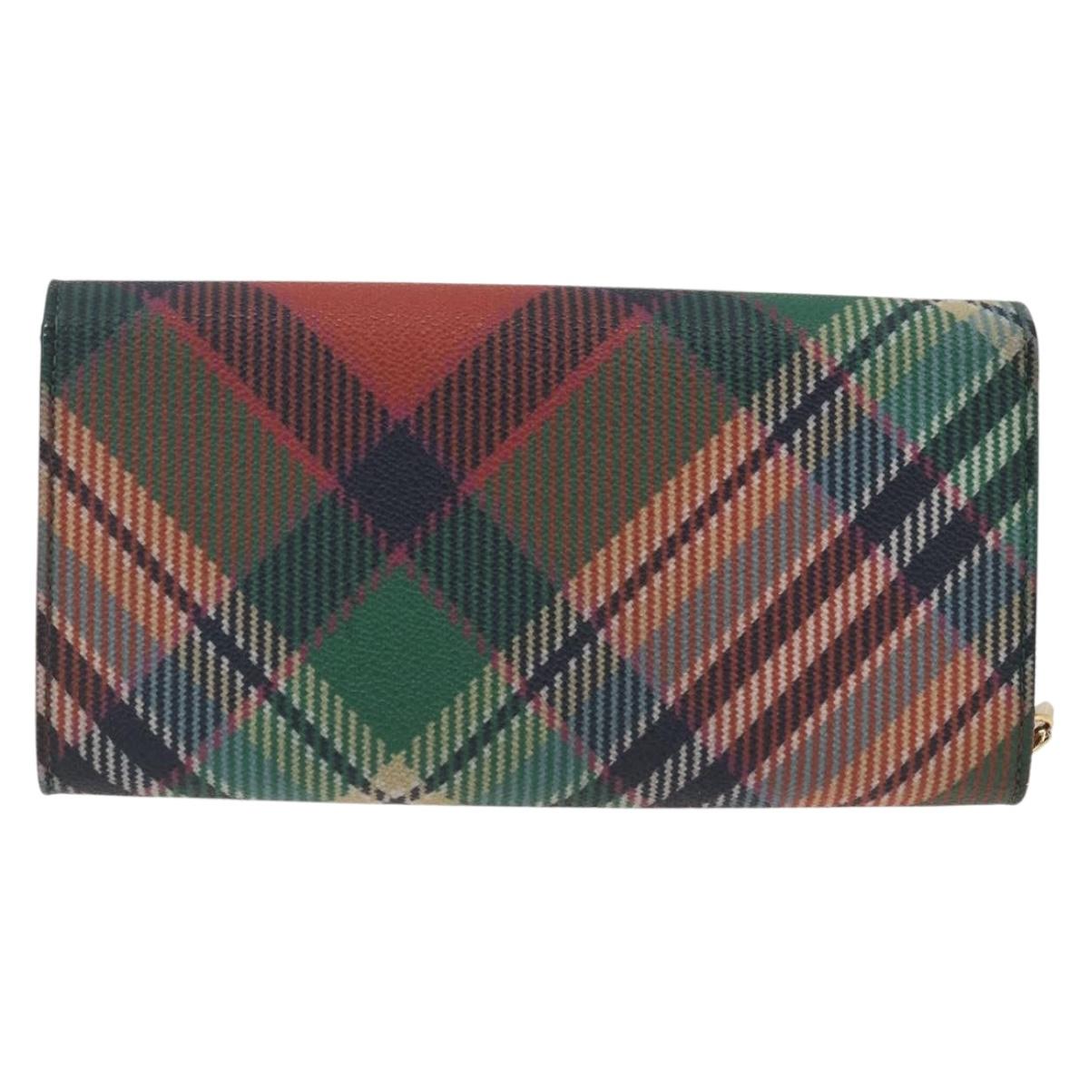 Vivienne Westwood Long Wallet PVC Multicolor Gold Auth LNZ856