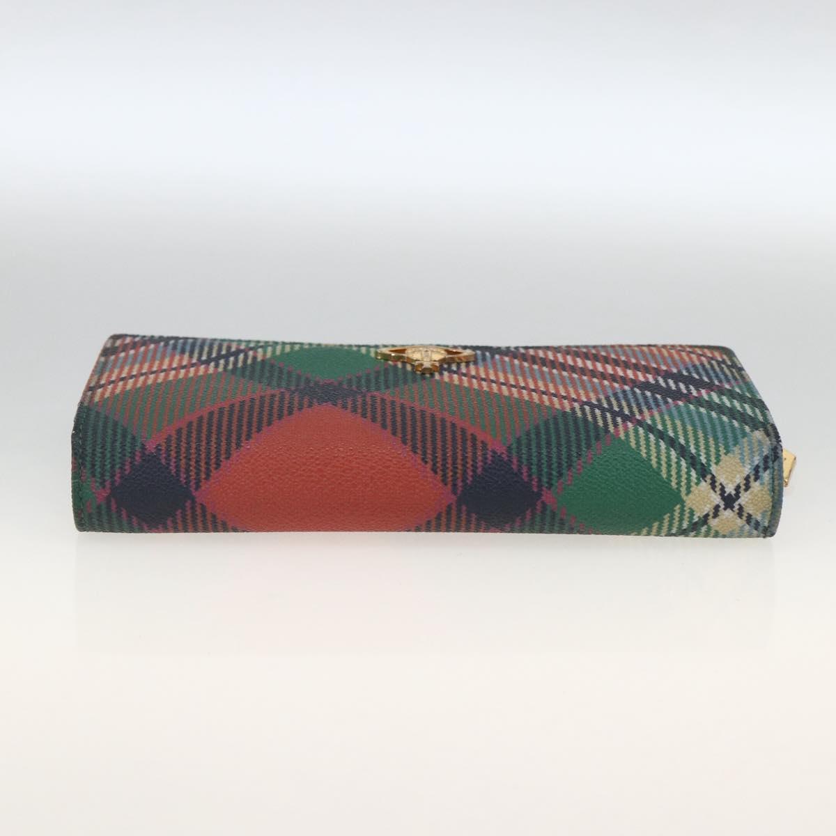 Vivienne Westwood Long Wallet PVC Multicolor Gold Auth LNZ856