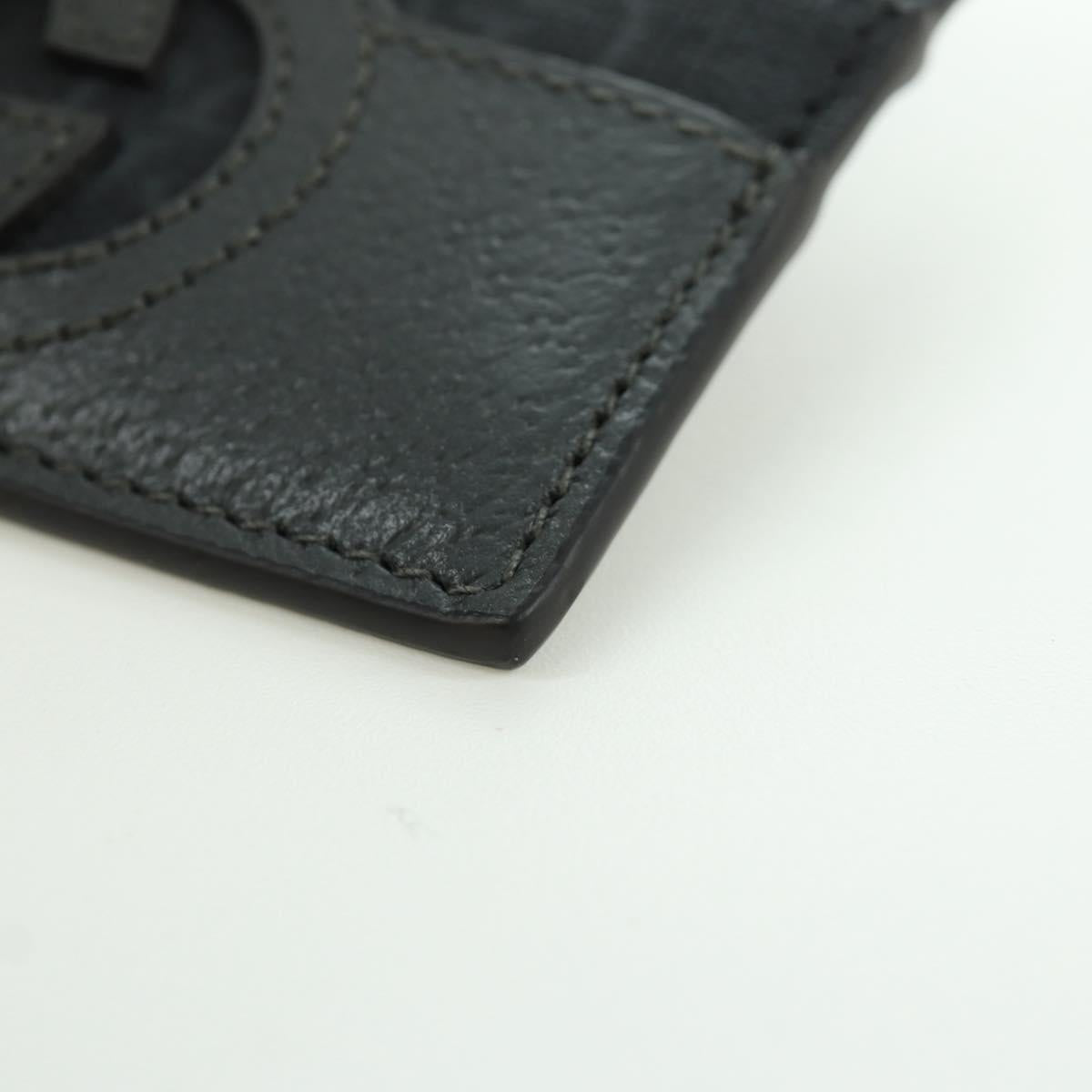 GUCCI GG Supreme Card Case PVC Black Auth LNZ857V