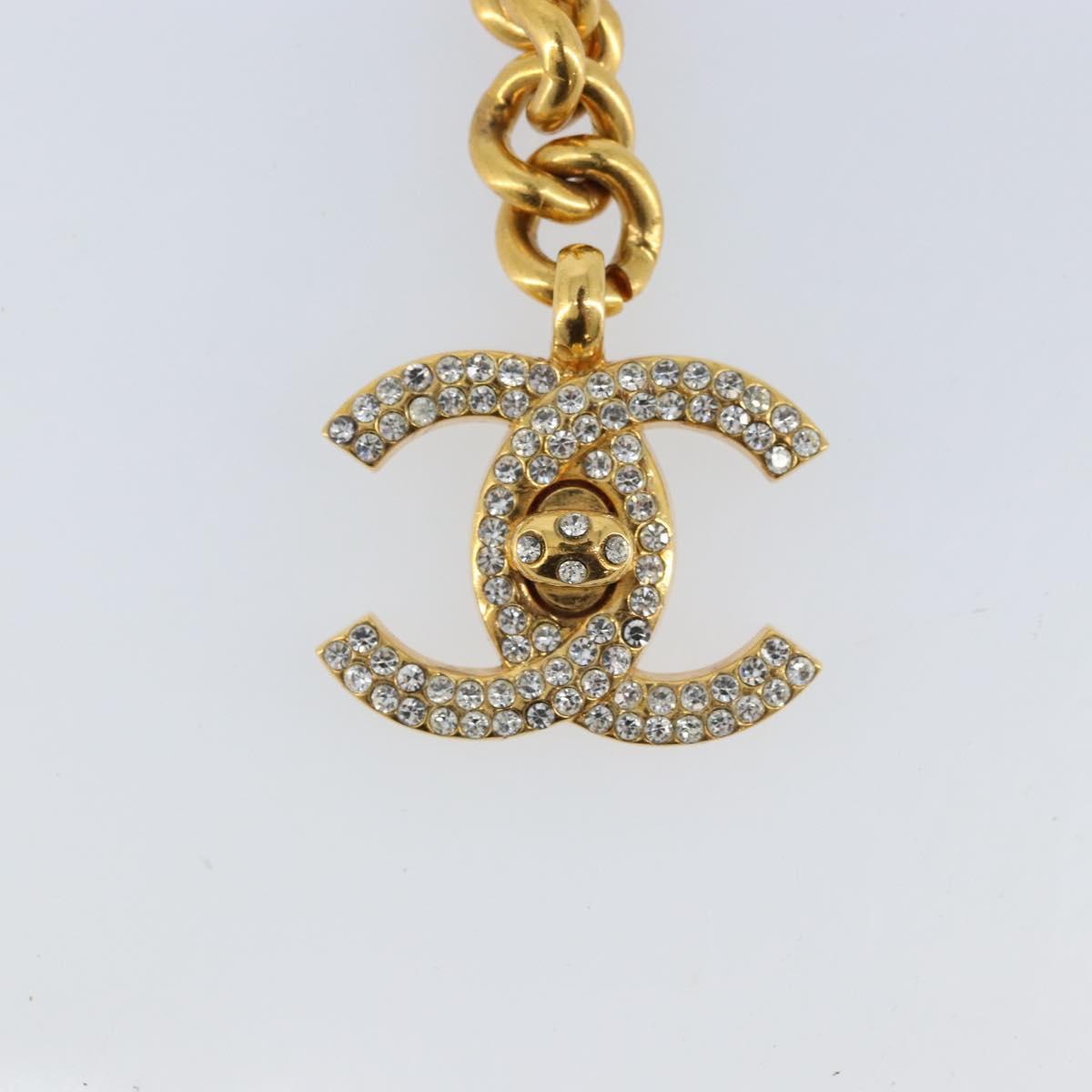 CHANEL COCO Mark Key Holder metal Gold Tone CC Auth LNZ859V