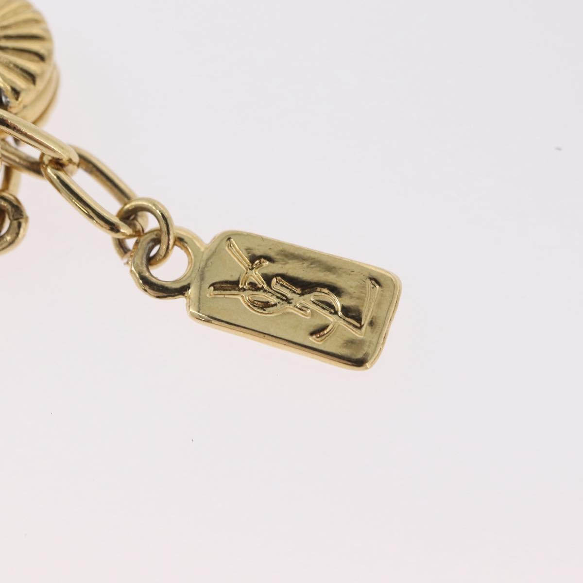 SAINT LAURENT Necklace metal Gold Tone Auth LNZ864