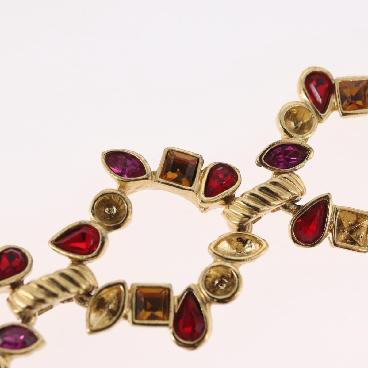 SAINT LAURENT Necklace metal Gold Tone Auth LNZ864