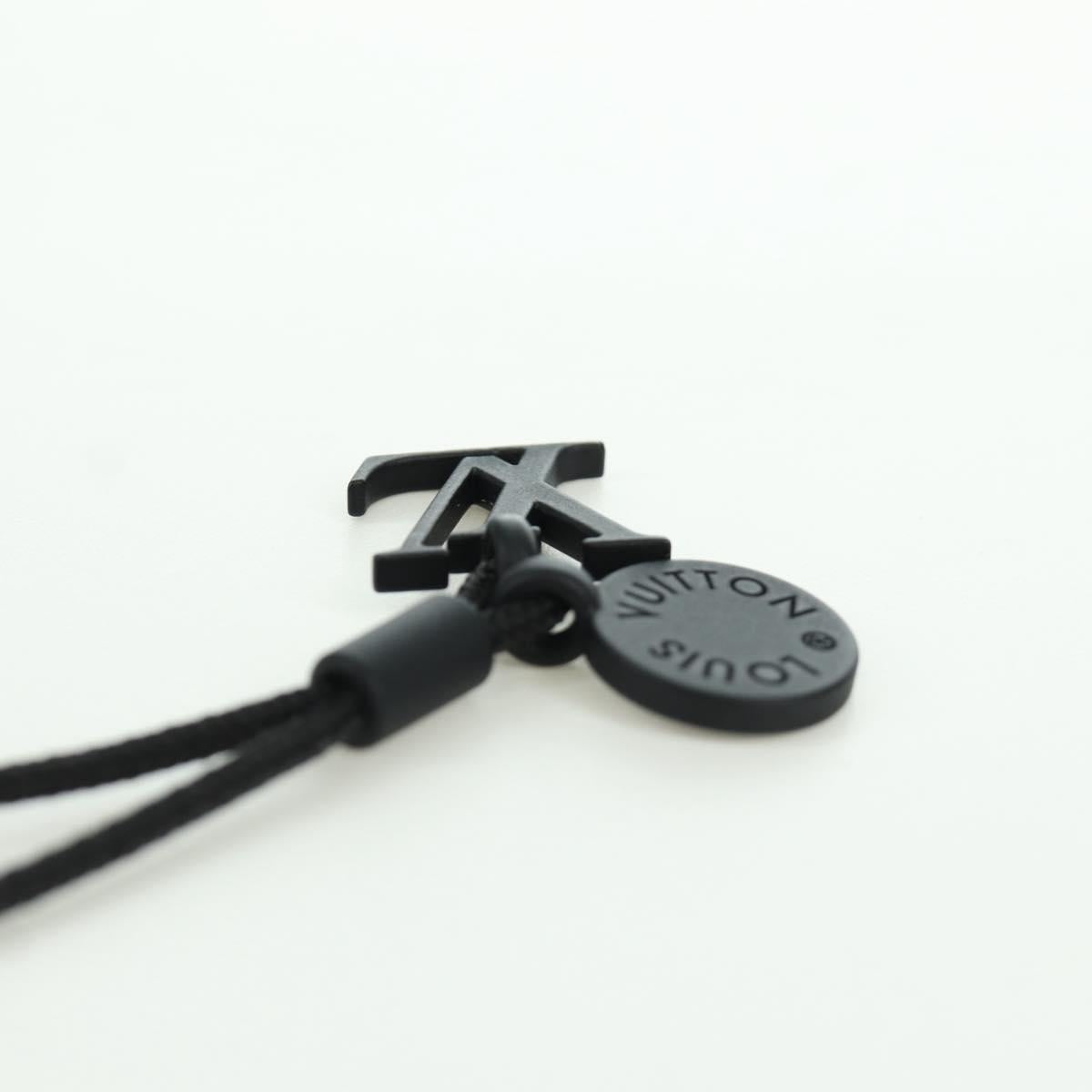 LOUIS VUITTON Collier Charms On The Go Necklace Black M63647 LV Auth LNZ880M