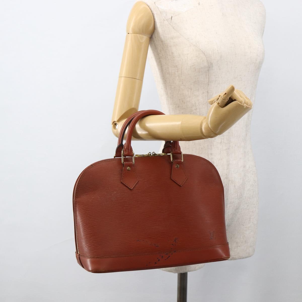 LOUIS VUITTON Epi Alma Hand Bag Brown M52143 LV Auth LNZ957