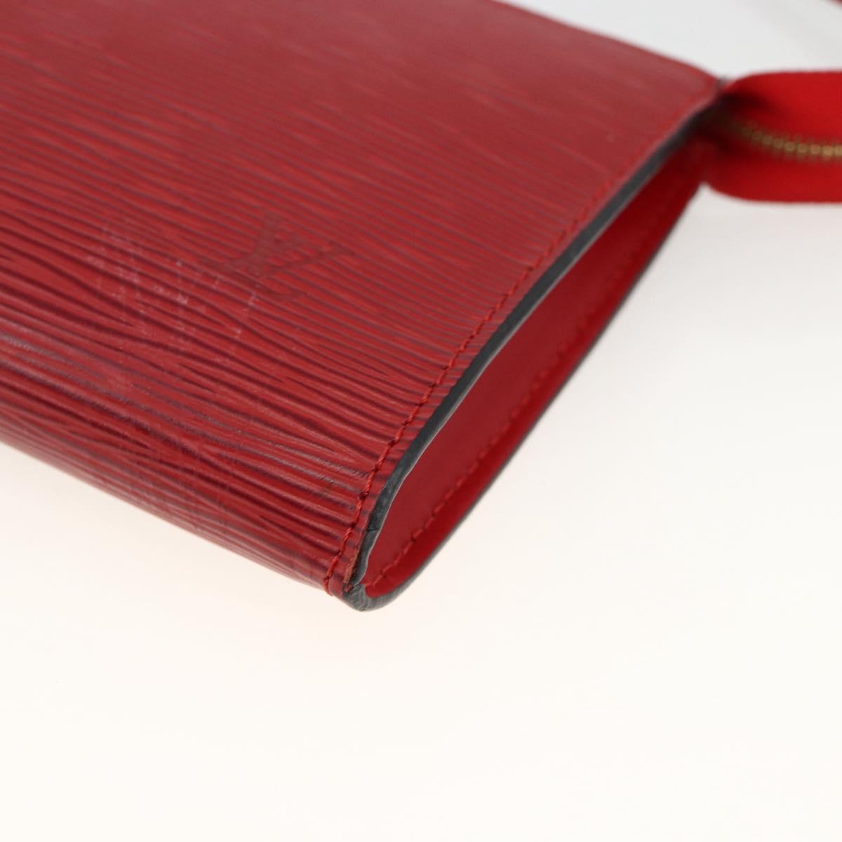 LOUIS VUITTON Epi Pochette Accessoires Pouch Red M52947 LV Auth LNZ958