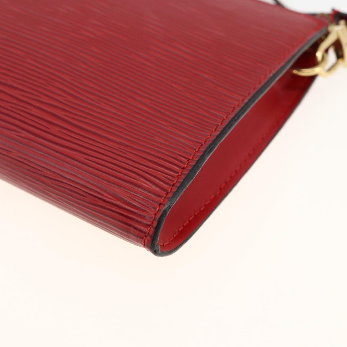 LOUIS VUITTON Epi Pochette Accessoires Pouch Red M52947 LV Auth LNZ958