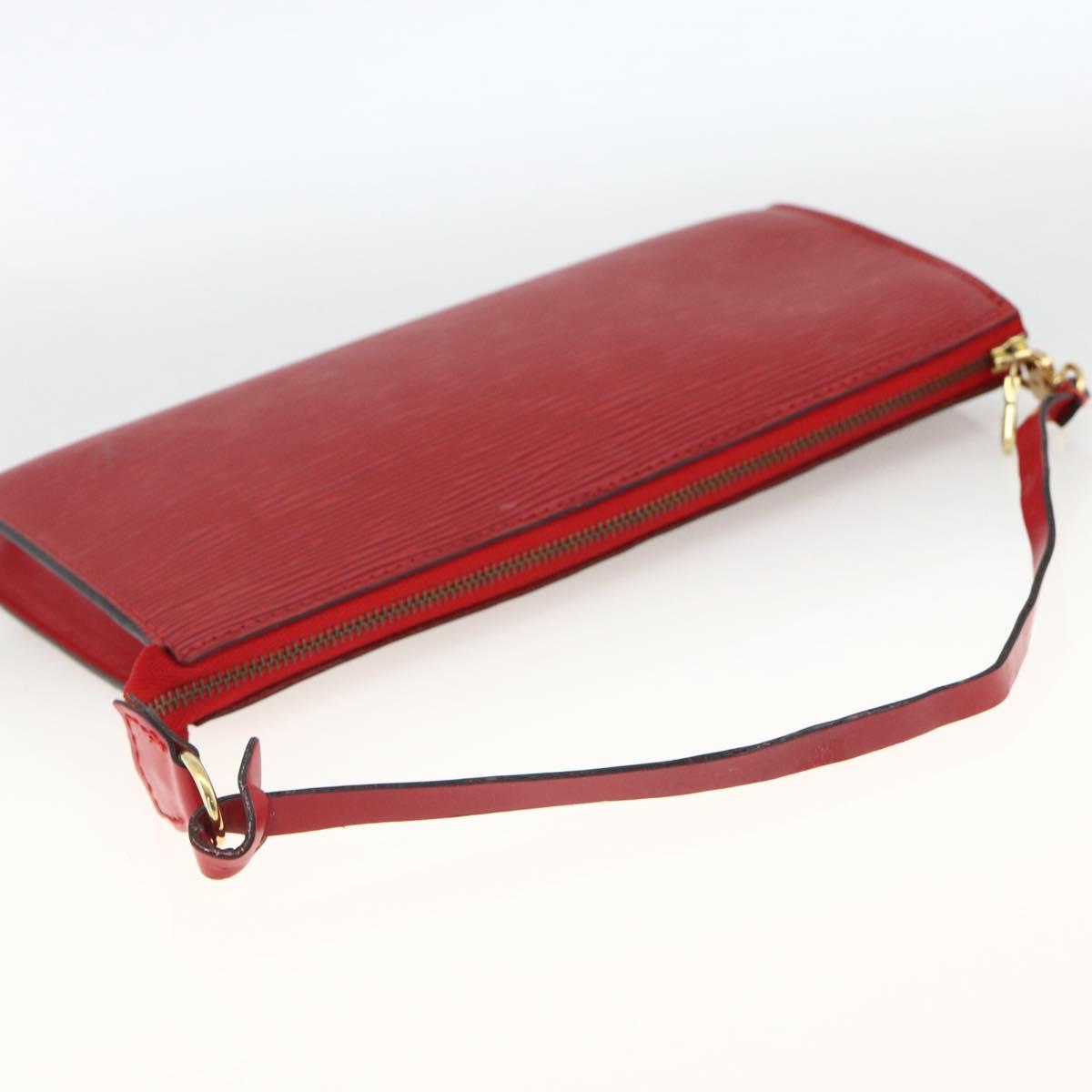 LOUIS VUITTON Epi Pochette Accessoires Pouch Red M52947 LV Auth LNZ958