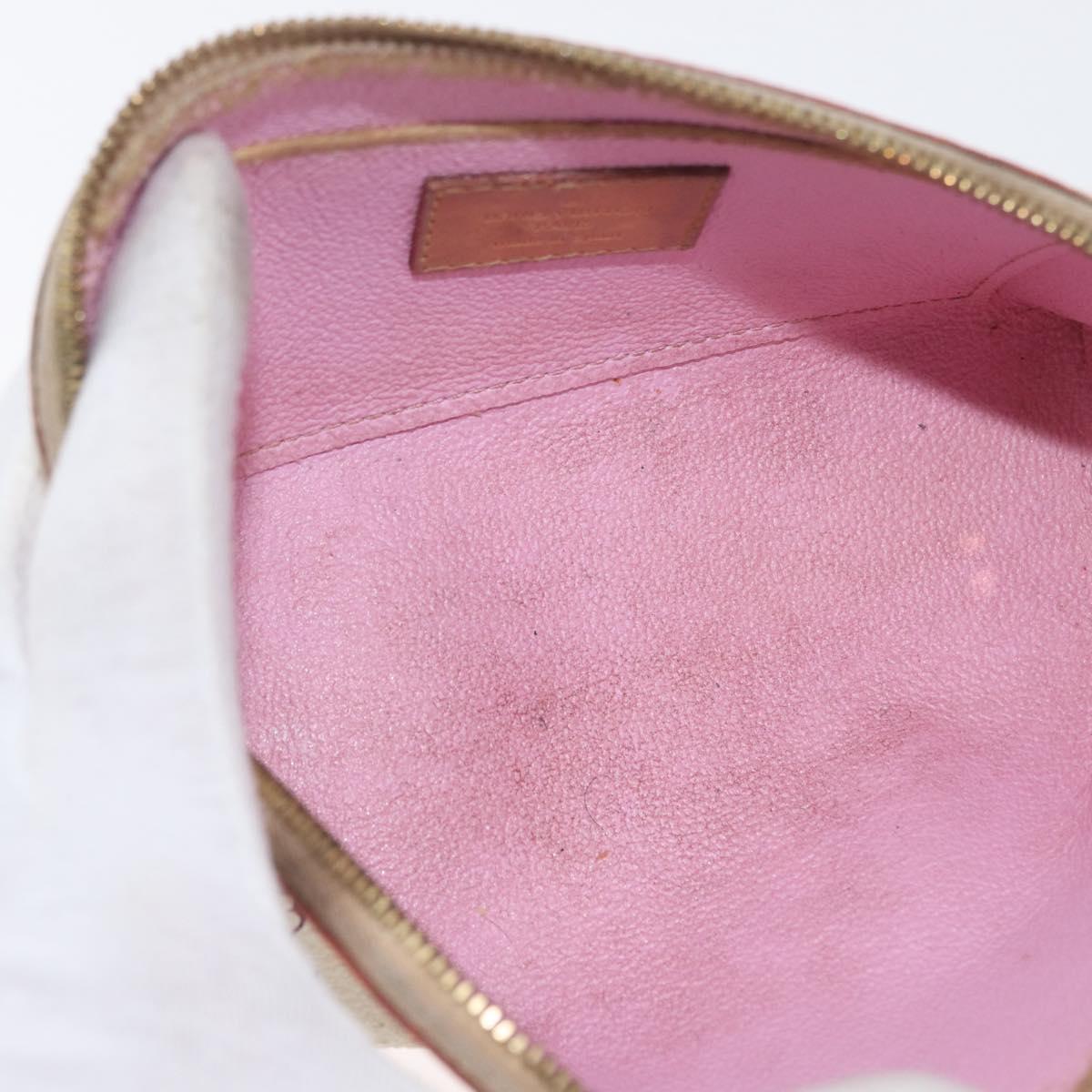 LOUIS VUITTON Multicolor Pochette Cosmetic PM Pouch White M47354 LV Auth LNZ961