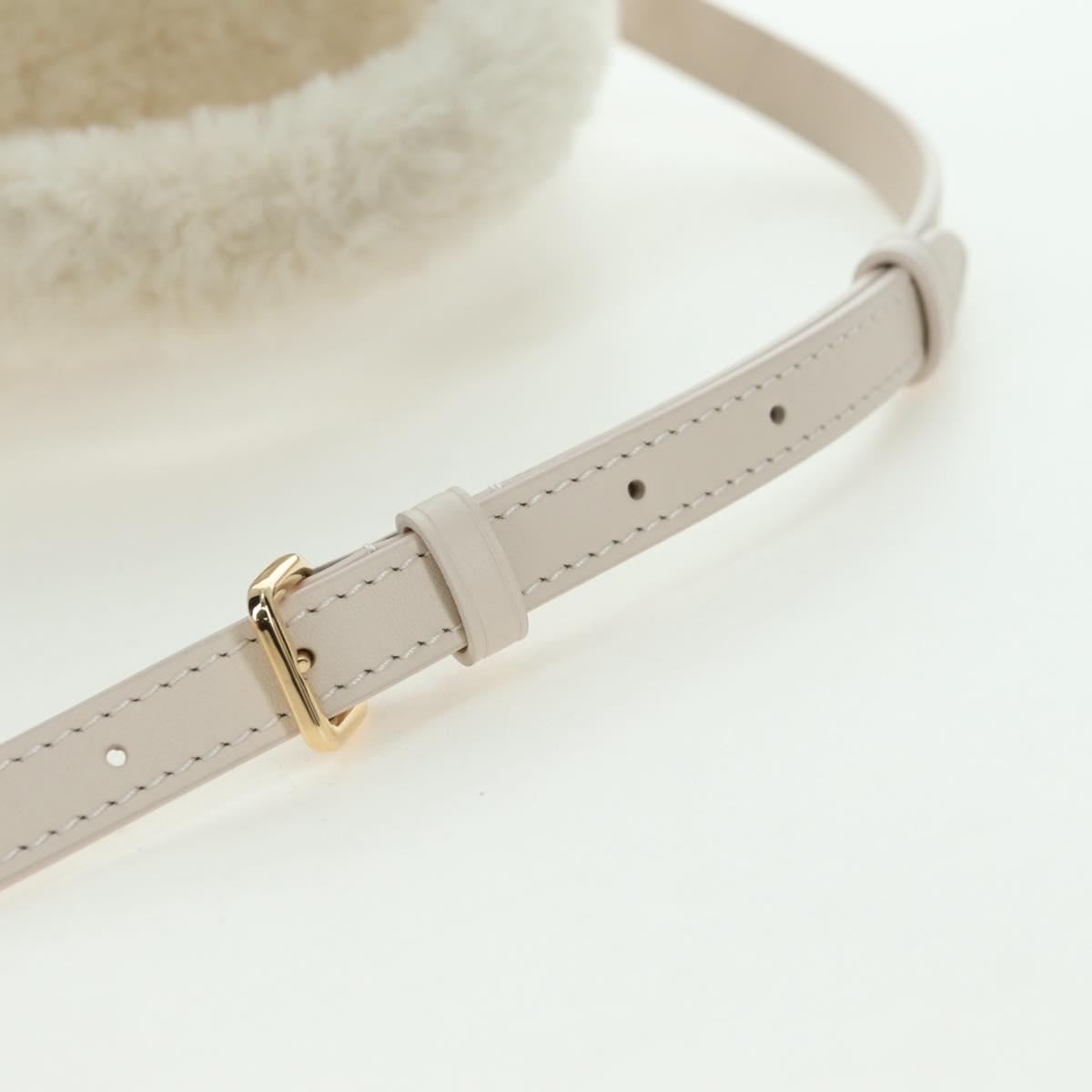 LOUIS VUITTON LV SKI Cozygram Capucines MINI Bag Wool Beige M26324 Auth LNZ969SM