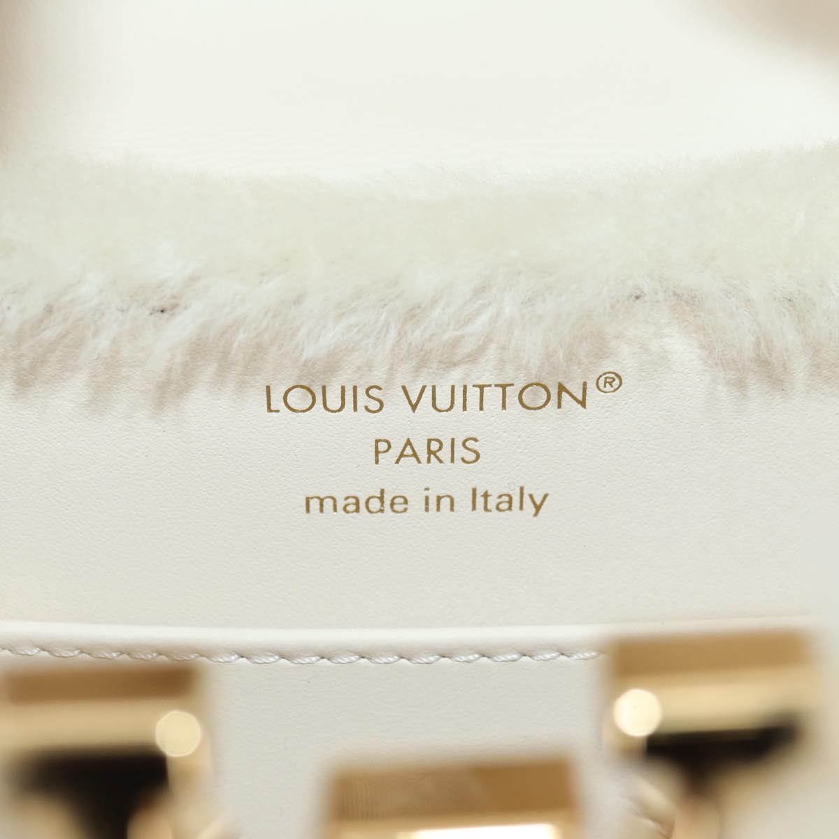 LOUIS VUITTON LV SKI Cozygram Capucines MINI Bag Wool Beige M26324 Auth LNZ969SM