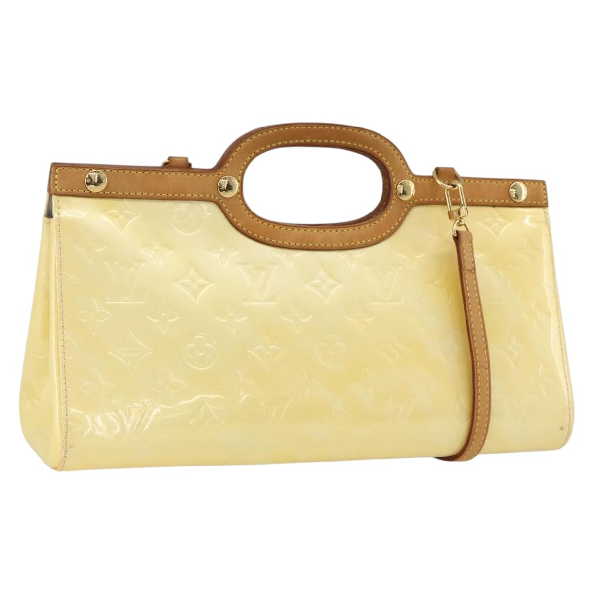 LOUIS VUITTON Monogram Vernis Roxbury Drive Bag 2Way Perle M91374 Auth LNZ982
