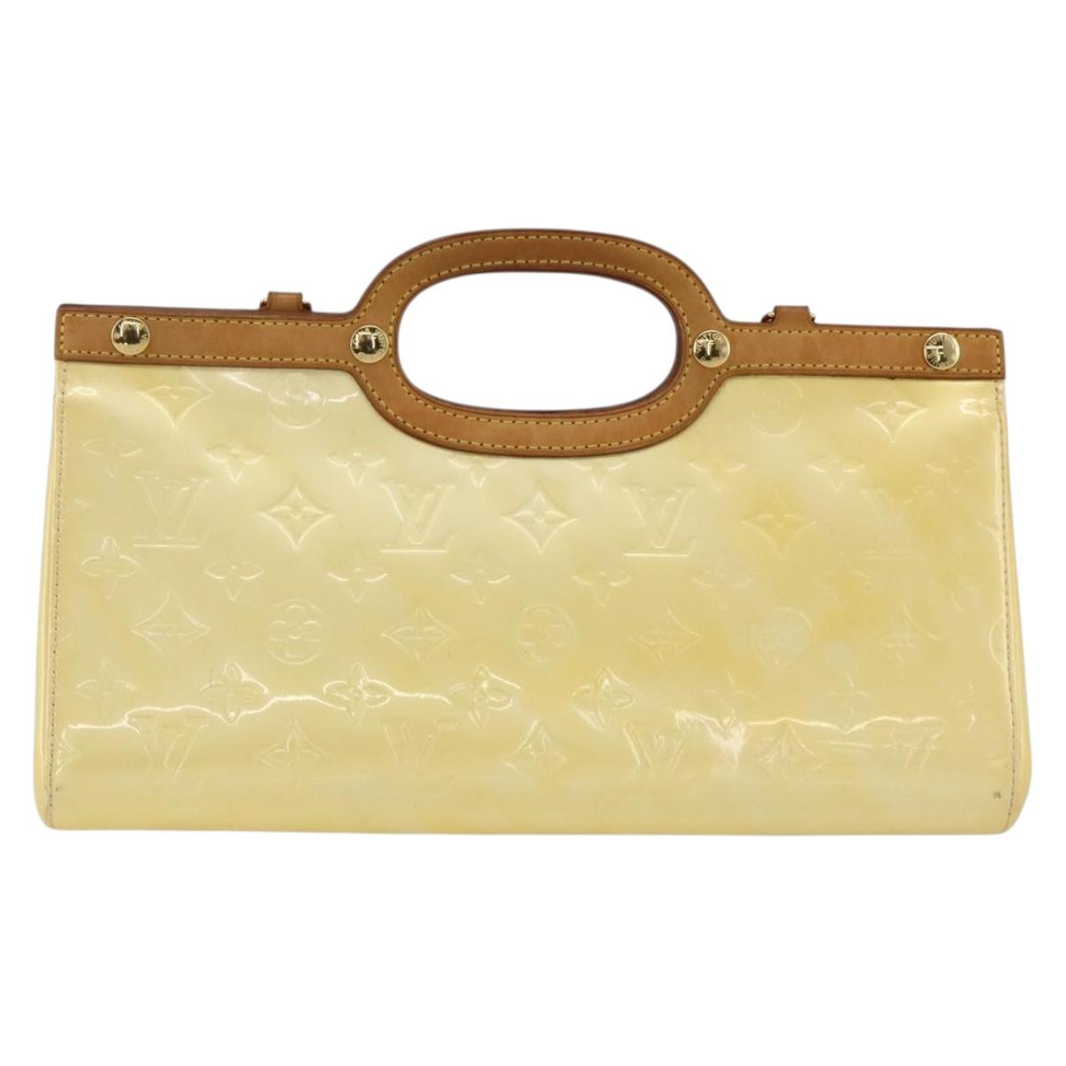 LOUIS VUITTON Monogram Vernis Roxbury Drive Bag 2Way Perle M91374 Auth LNZ982