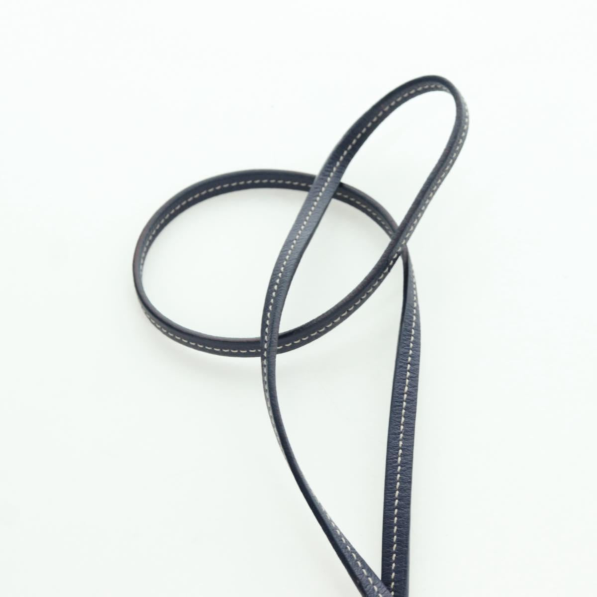 PRADA Shoulder Bag Nylon Navy Gold Auth LNZ987A