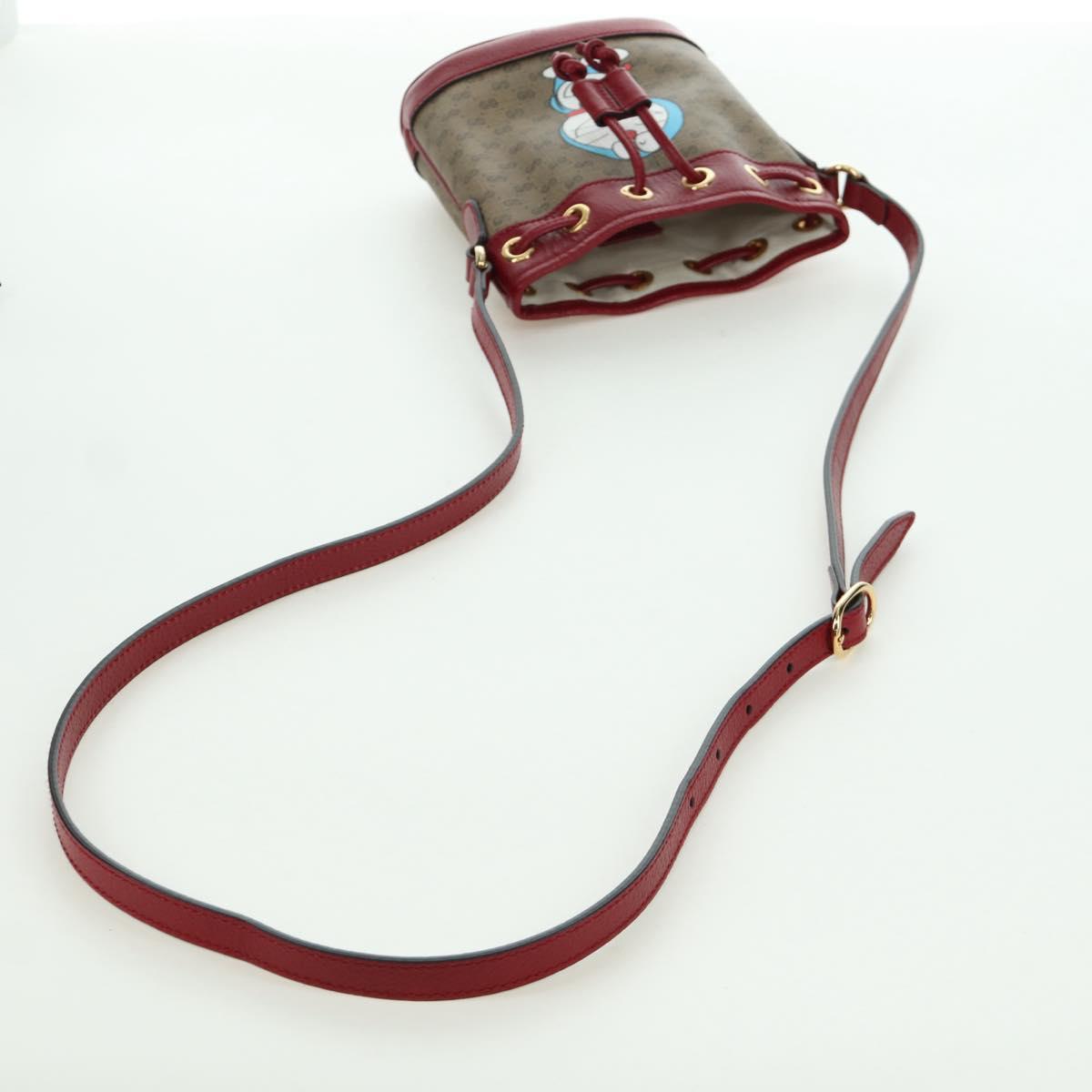 GUCCI Micro GG Supreme Fujiko-Pro Bag PVC Beige Gold 647801 Auth LNZ989SAM