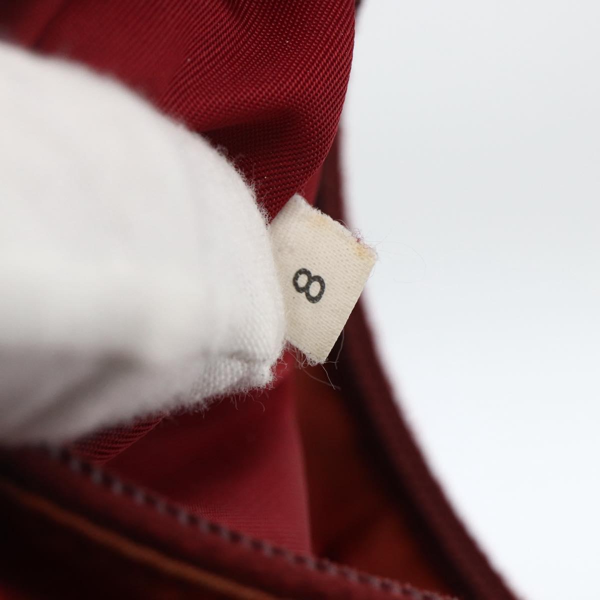 PRADA Hand Bag Nylon Red Silver Auth LNZ991