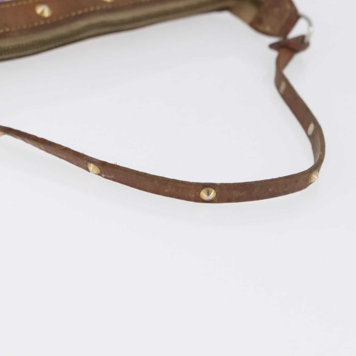 LOUIS VUITTON Multicolor Pochette Accessoires Pouch White M92649 Auth LNZ992