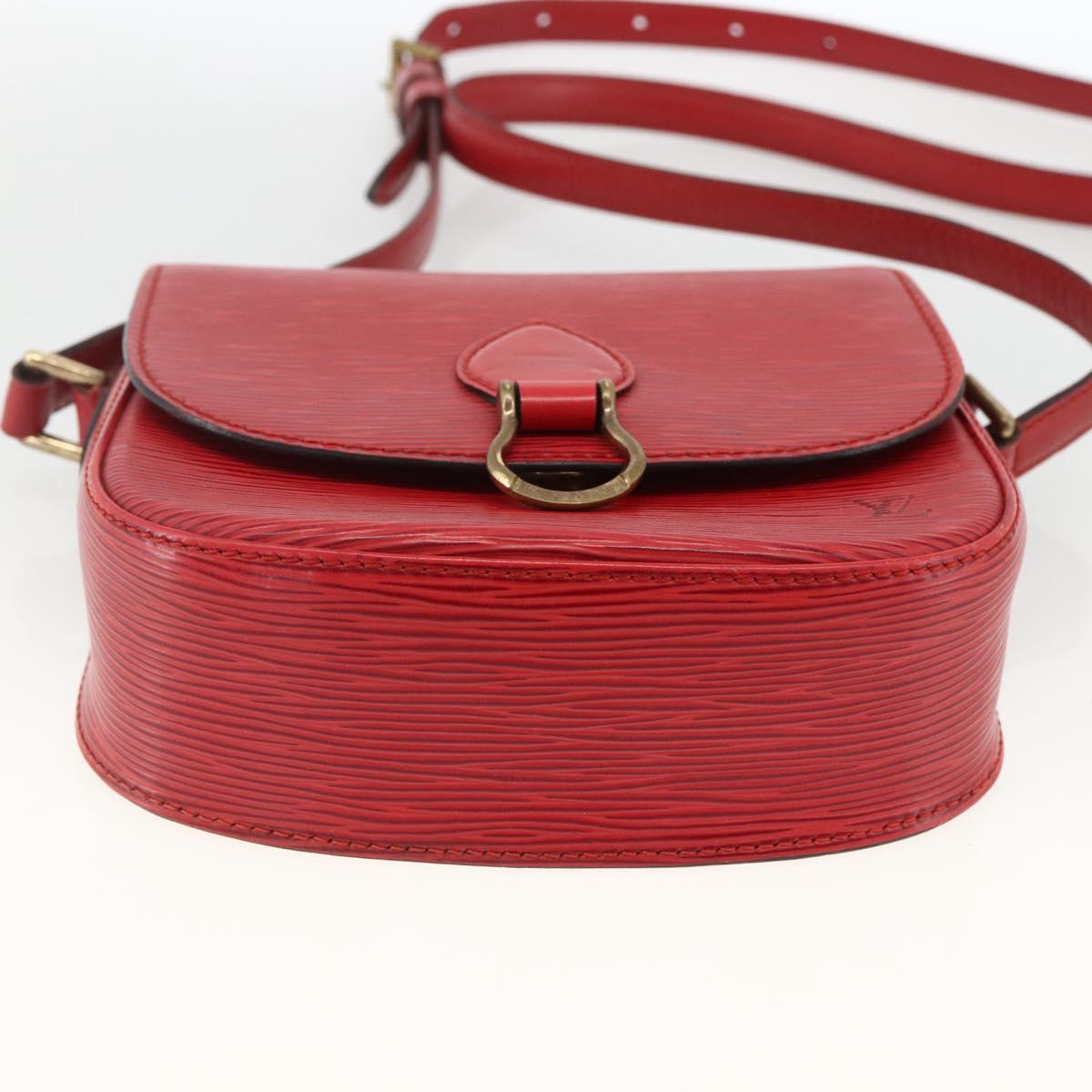 LOUIS VUITTON Epi Saint Cloud PM Shoulder Bag Red M52217 LV Auth LNZ995