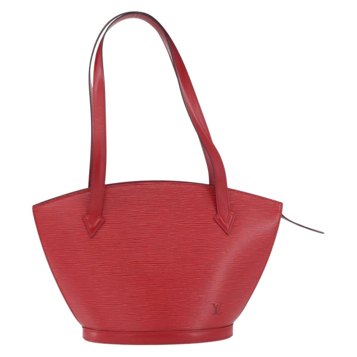 LOUIS VUITTON Epi Saint Jacques Poignees Long Hand Bag Red M52337 Auth LNZ996