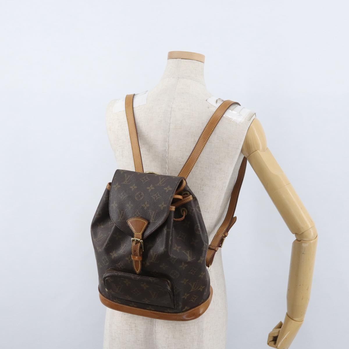 LOUIS VUITTON Monogram Montsouris MM Backpack M51136 LV Auth LNZ999A