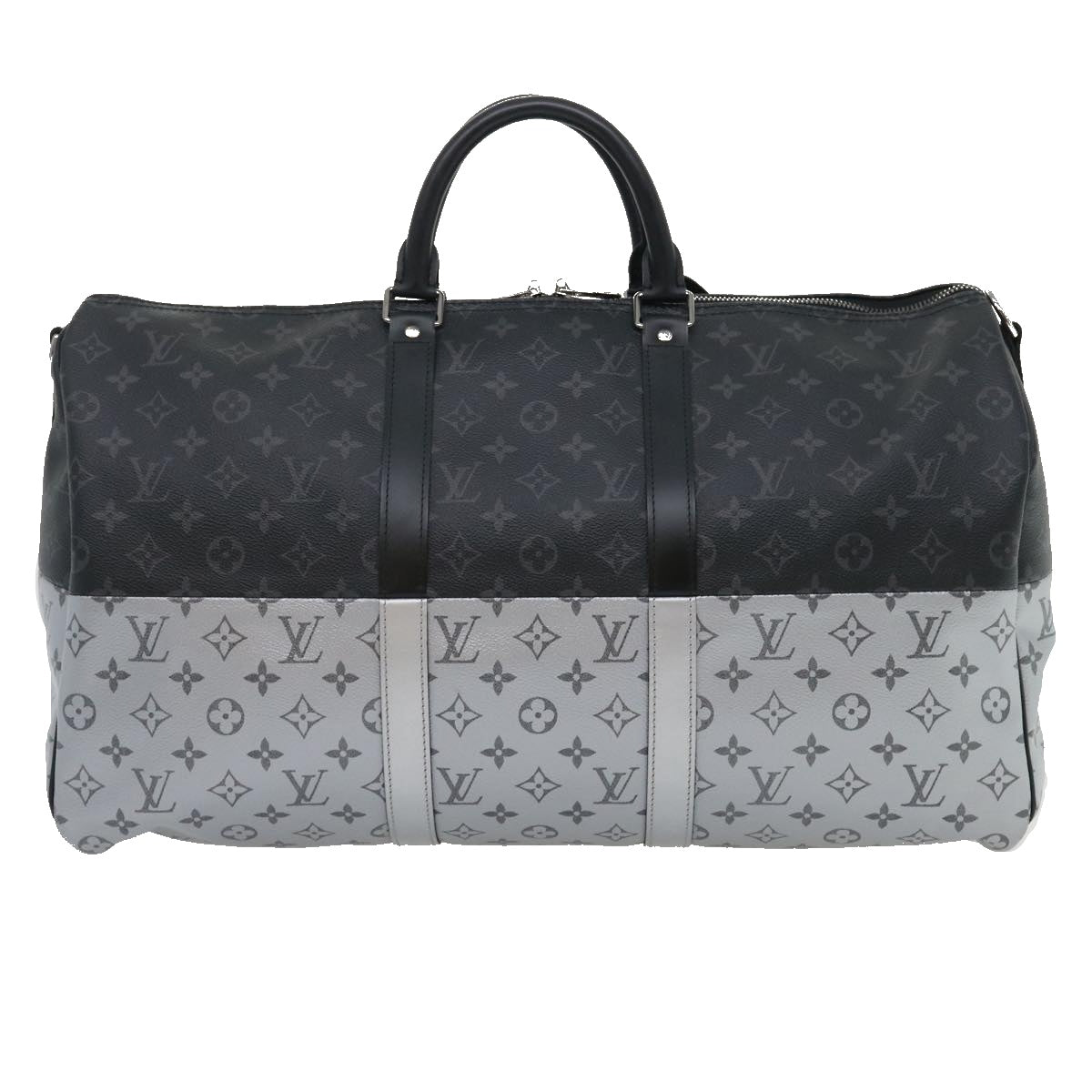 LOUIS VUITTON Eclipse Split Keepall Bandouliere 50 Boston Bag M43817 Auth 67489S