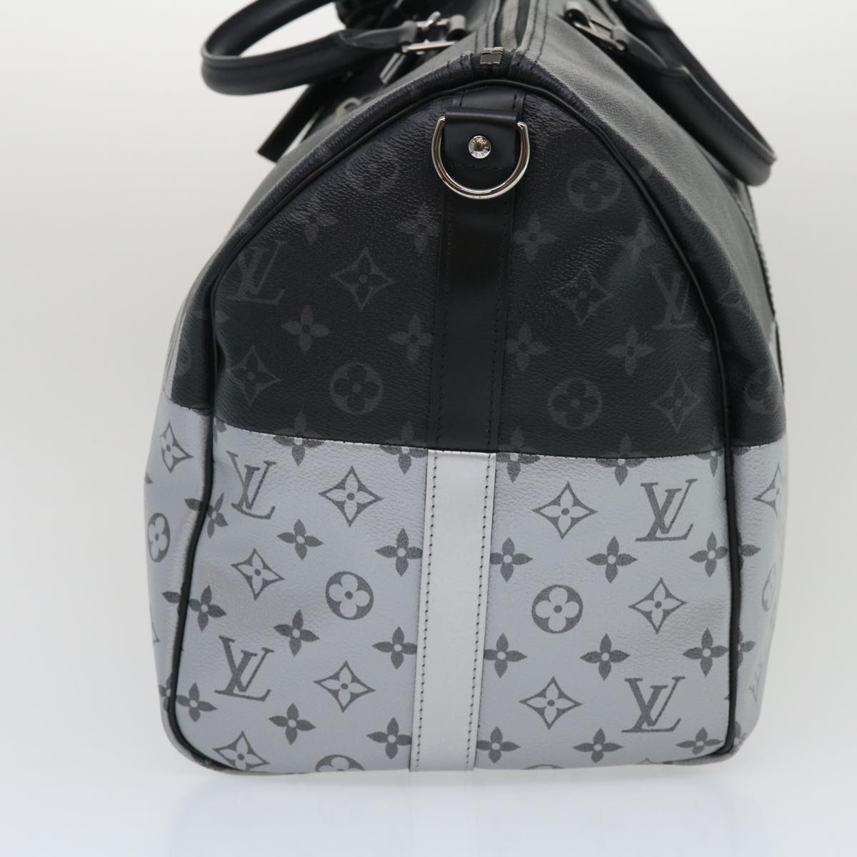 LOUIS VUITTON Eclipse Split Keepall Bandouliere 50 Boston Bag M43817 Auth 67489S