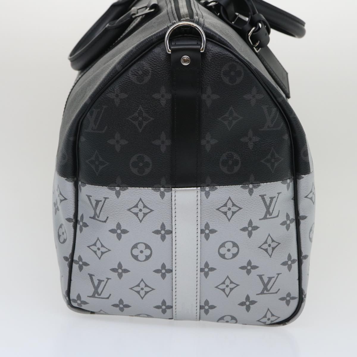 LOUIS VUITTON Eclipse Split Keepall Bandouliere 50 Boston Bag M43817 Auth 67489S