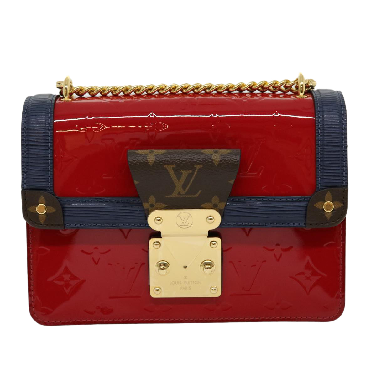 LOUIS VUITTON Vernis Wynwood Shoulder Bag Red scarlet M90517 LV Auth lt554SM
