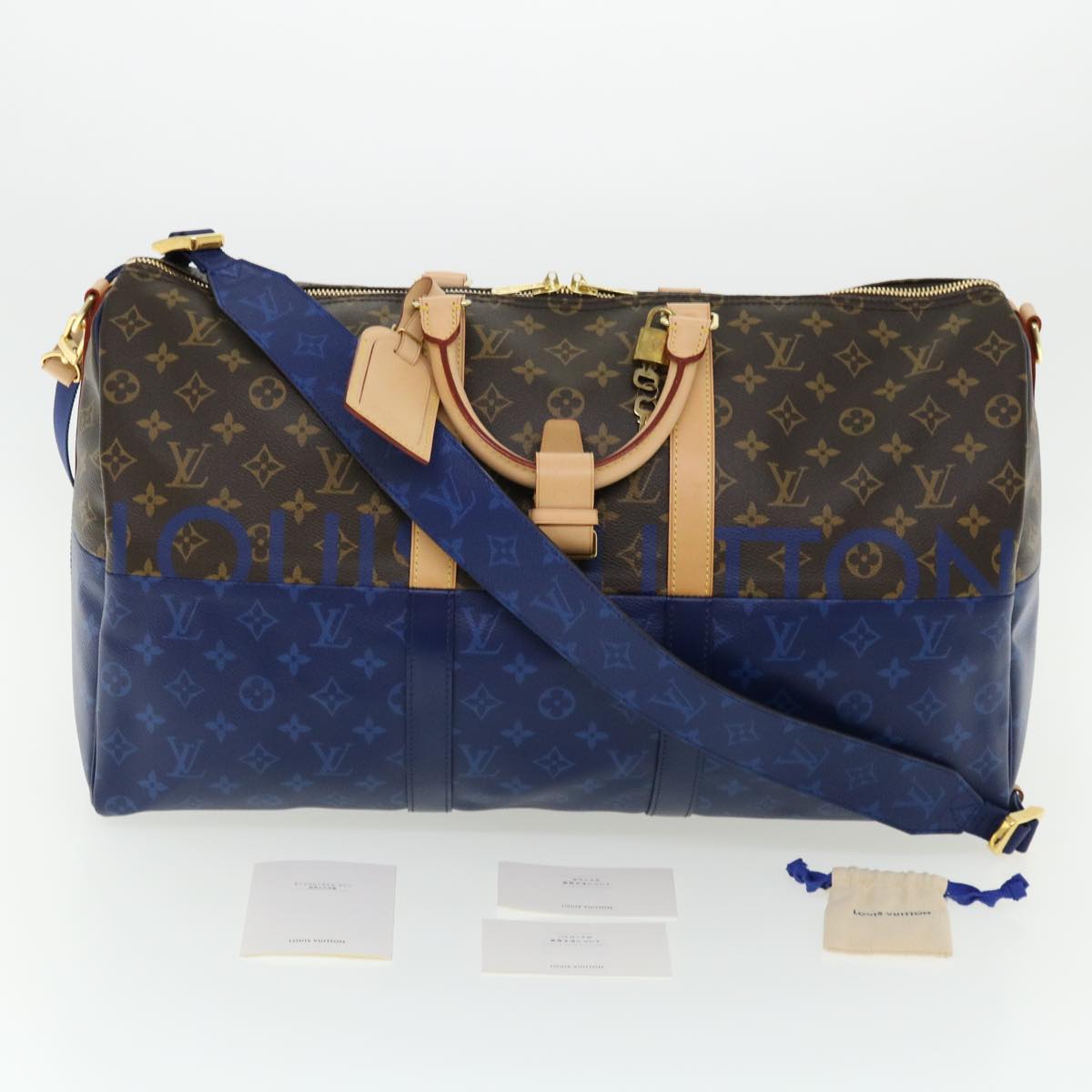 LOUIS VUITTON Monogram split Keepall Bandouliere 50 Boston Bag M43861 67497S