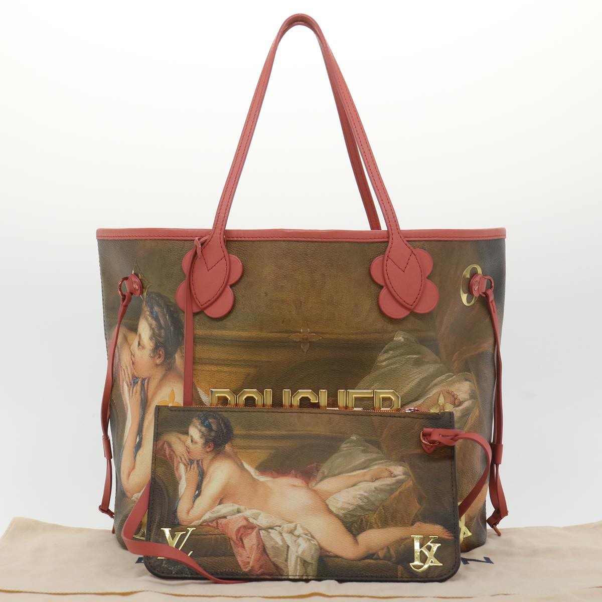 LOUIS VUITTON Masters Collection Neverfull MM Tote BOUCHER Pink M43357 LV 67499SAM