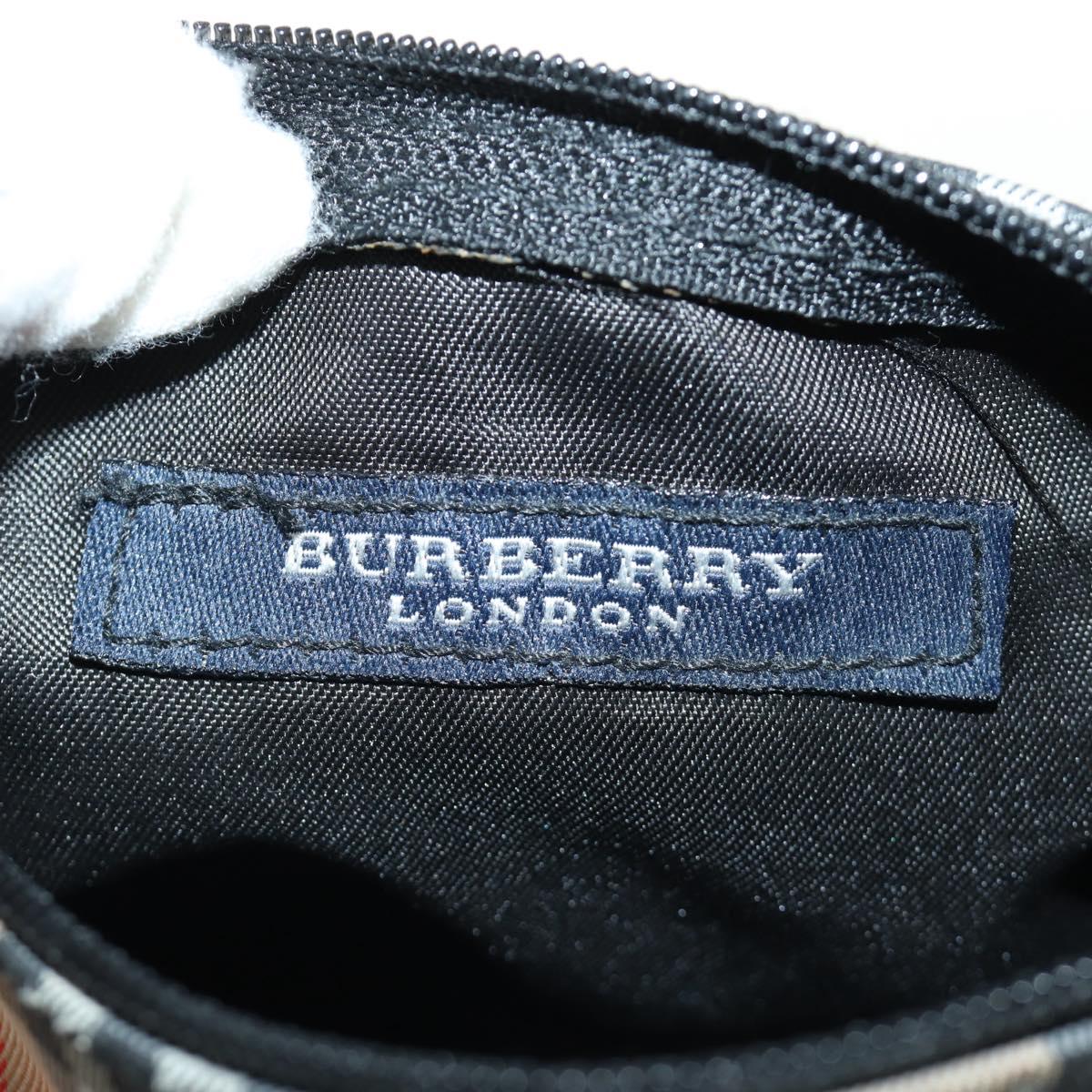 BURBERRY Nova Check Shoulder Bag Nylon Beige Black Silver Auth mr1010