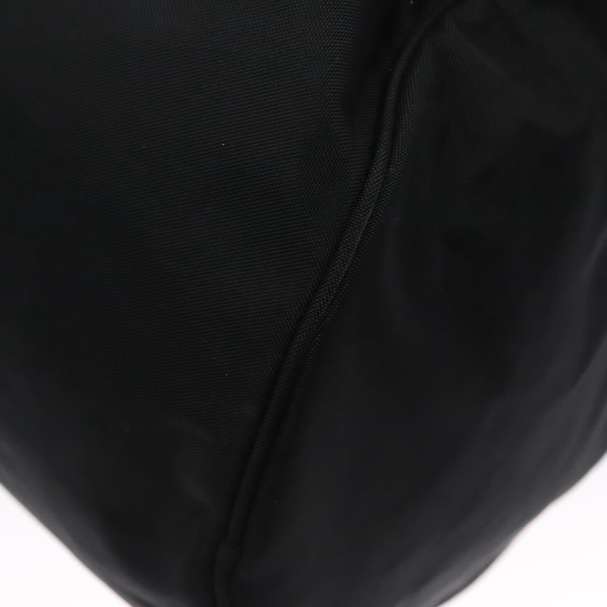 BALENCIAGA Boston Bag Canvas Black Silver Auth mr1018V