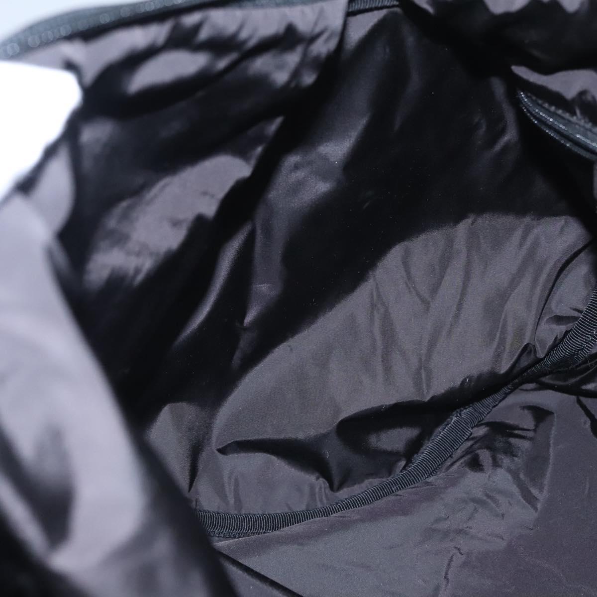 BALENCIAGA Boston Bag Canvas Black Silver Auth mr1018V