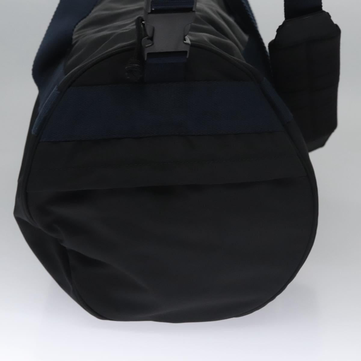 BALENCIAGA Boston Bag Canvas Black Silver Auth mr1018V