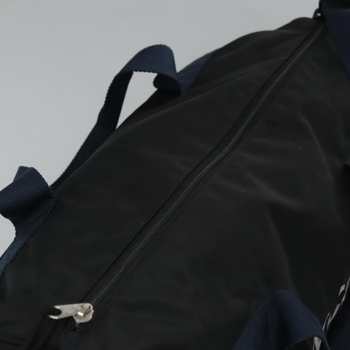 BALENCIAGA Boston Bag Canvas Black Silver Auth mr1018V