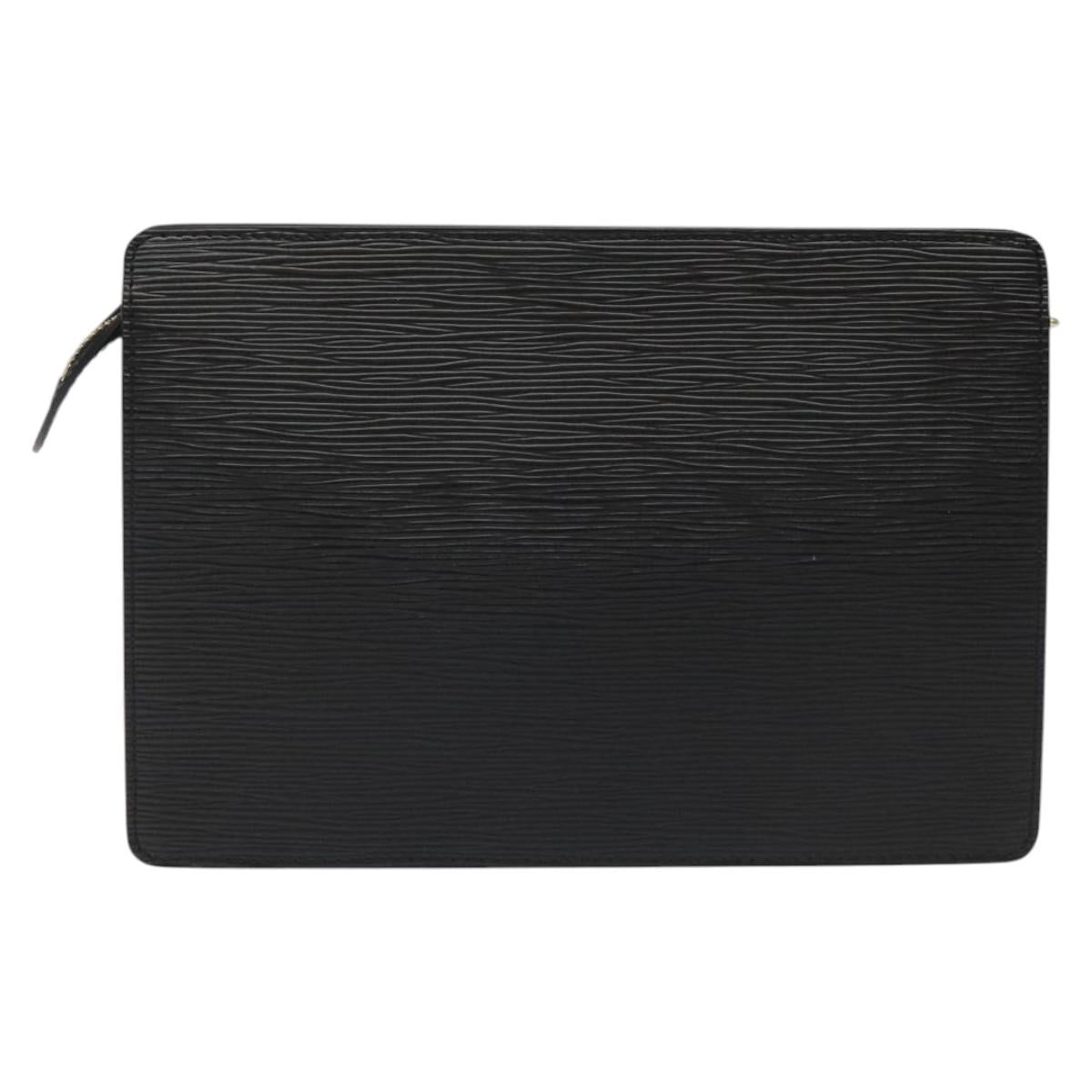 LOUIS VUITTON Epi Pochette Homme Clutch Bag Black Noir M52522 LV Auth mr1120